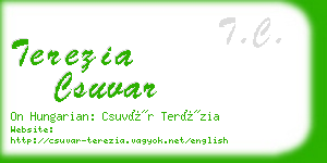 terezia csuvar business card